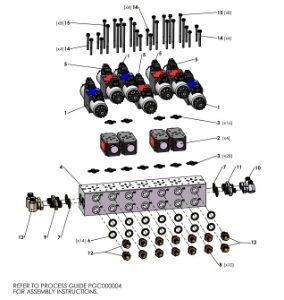 A41312 7 STATION MANIFOLD ASSEMBLY - NORAC ACTIVE ROLL