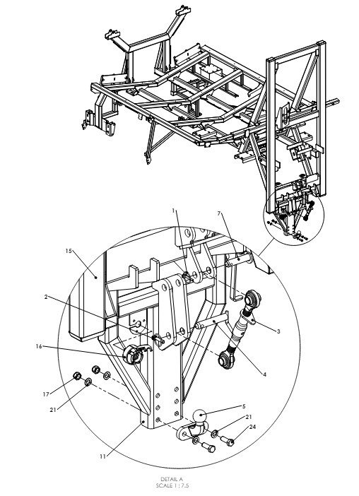 A95091-R01 (a) Drop Down Trailer Hitch Assembly