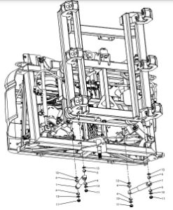 A79032 G-SERIES BACK FRAME ASSEMBLY - NON PROPORTIONAL HYDRAULICS