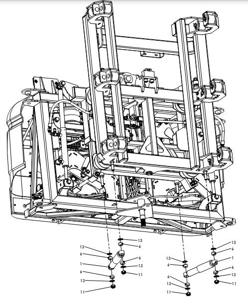 A79032 G-SERIES BACK FRAME ASSEMBLY - NON PROPORTIONAL HYDRAULICS