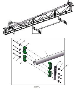 A79196 MID FRAME SLUG PELLET DELIVERY PIPE ASSEMBLY