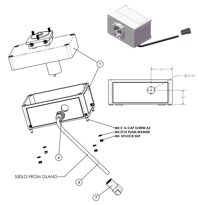 800413 SINGLE PERISTALTIC PUMP BOX ASSY