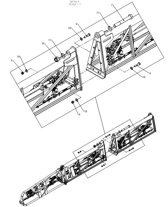 A41154 OUTER &amp; TIP FRAME ASSEMBLY FOR 30M &amp; 36M 1