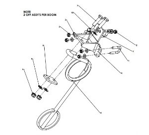 A79335 BOLT ON SPRING TINE BOOM SKID - 36M