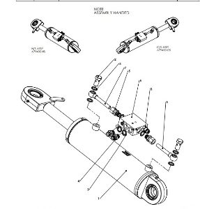 A79430 100 BORE IND TILT CYLINDERS CW OCV