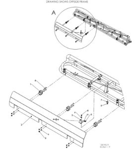 A79104 2.5M TIP FRAME HEDGEROW PROTECTION PLATE ASSEMBLY