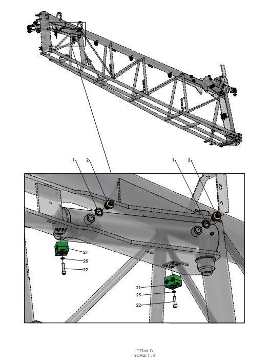 A79395 HYDRAULIC HOSE LAYOUT - BOOM HOSES - TRIPLE FOLD - NON PROPORTIONAL 3 