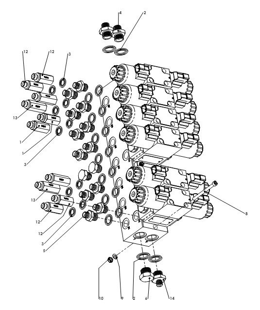 7 STATION MANIFOLD WITH SEPARATE 2ND FOLD