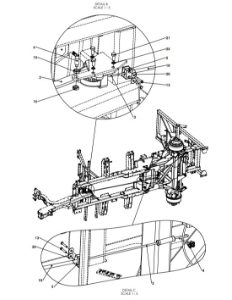 A96088 HANDBRAKE &amp; AXLE MOUNTING ASSEMBLY 1 