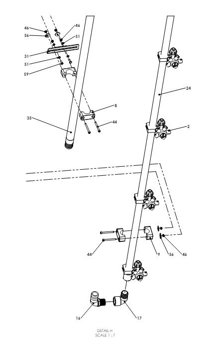 A79181 G-SERIES MID FRAME ASSEMBLY - FOLD OVER TIP FRAME 5