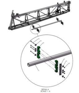 A79195 INNER FRAME SLUG PELLET DELIVERY PIPE ASSEMBLY