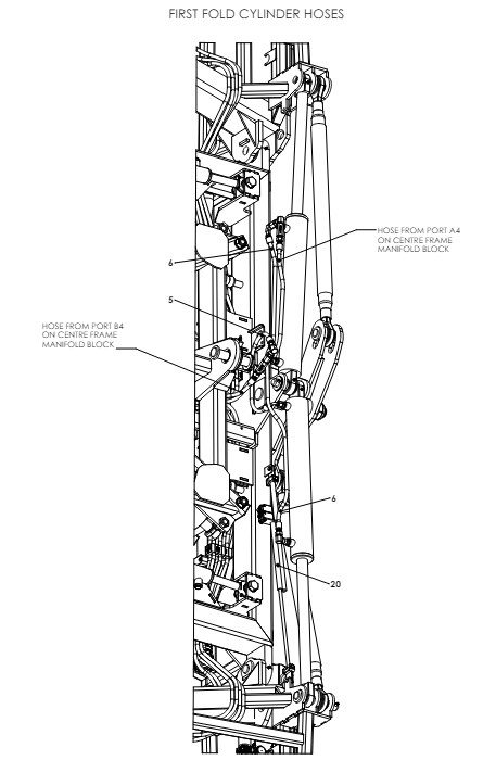 A79044 G-SERIES BACK FRAME TO INNER FRAME ASSY - NON PROPORTIONAL HYDRAULICS 6