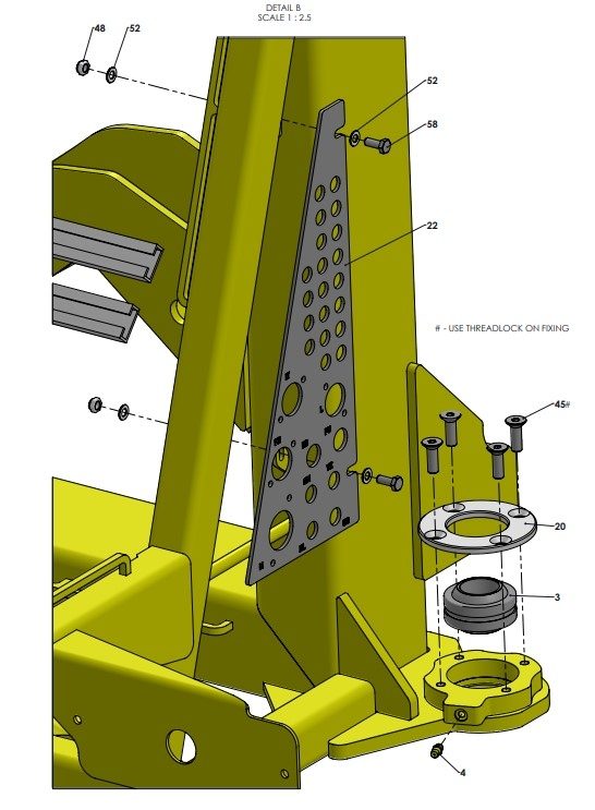 A41300 (b) CENTRE FRAME ASSEMBLY