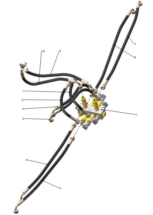 A41143 1st FOLD HYDRAULIC HOSE ASSY