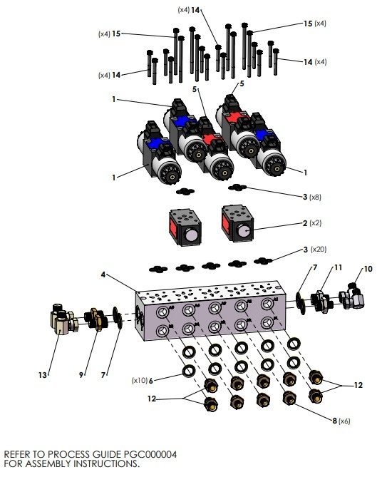 A41316 5 STATION MANIFOLD ASSEMBLY - NORAC ACTIVE ROLL