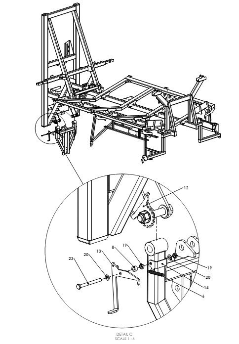 A95091-R01 (c) Drop Down Trailer Hitch Assembly