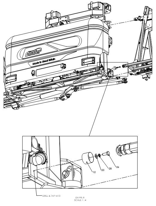 A79044 G-SERIES BACK FRAME TO INNER FRAME ASSY - NON PROPORTIONAL HYDRAULICS 2