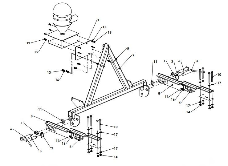 A79114 TECHNEAT SATELLITE SPINNER ASSEMBLY - BACK FRAME