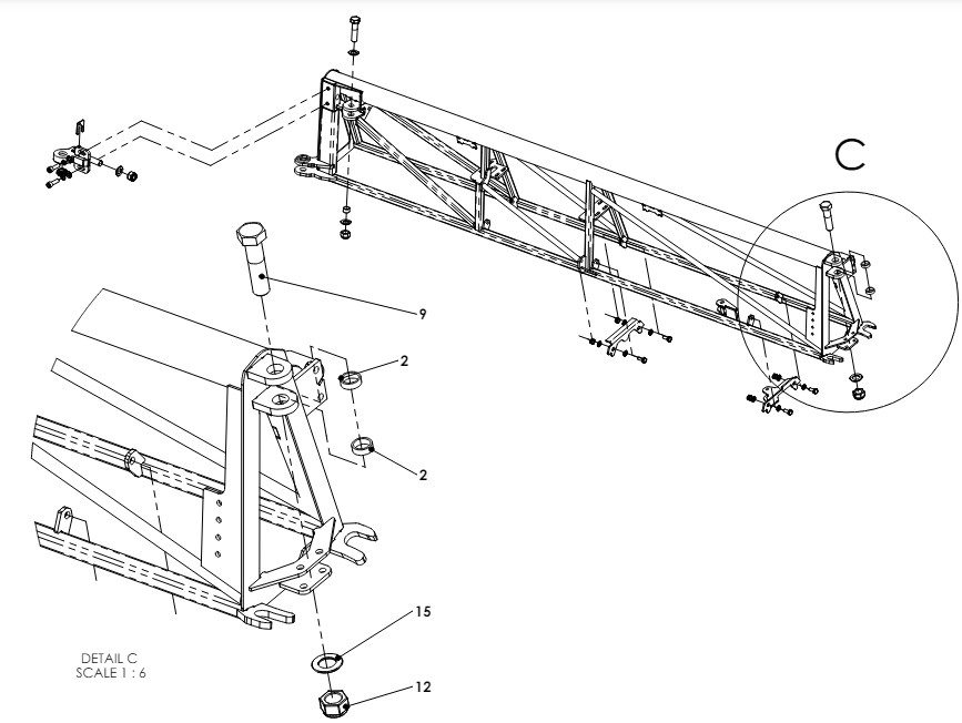 A41078 2M OUTER SECTION FRAME ASSY 1