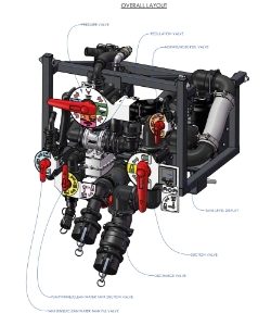 A95007-R03 - Manual Valve Assy - 3" Camlock, No Fast Fill, Suction Filter