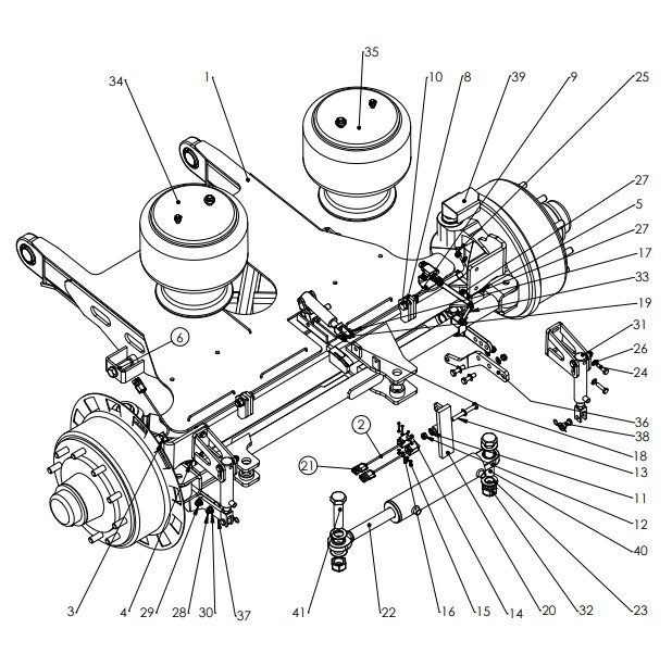 A87136 TRAILING ARM ASSY