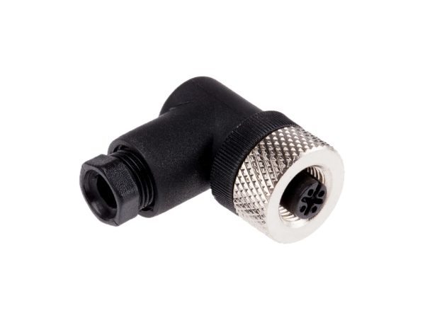 5 PIN M12 FEMALE CONNECTOR 90 DEG REWIRABLE