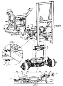 A96241 HANDBRAKE &amp; AXLE MOUNTING ASSEMBLY - BPW 1 