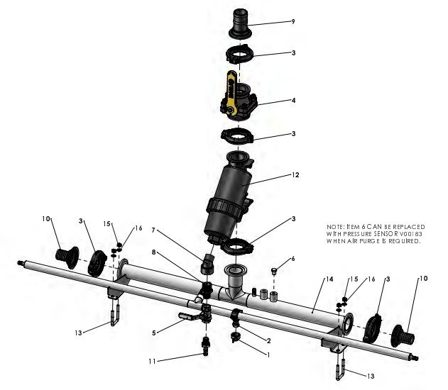 A41306 (a) CENTRE FRAME PLUMBING - 1.5inch