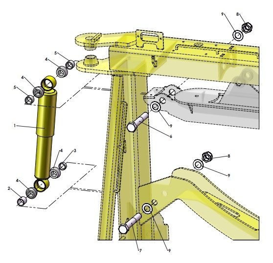 A41332 TILT BAR DAMPERS ASSEMBLY