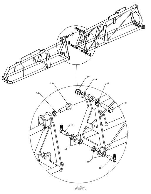 A41113 F-SERIES 2M FOLD OVER TIP ASSEMBLY 5