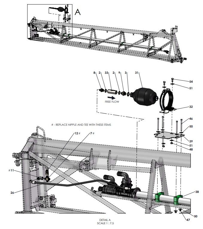 A41394 (a) SECOND FOLD HYDRAULIC BREAK BACK ASSEMBLY