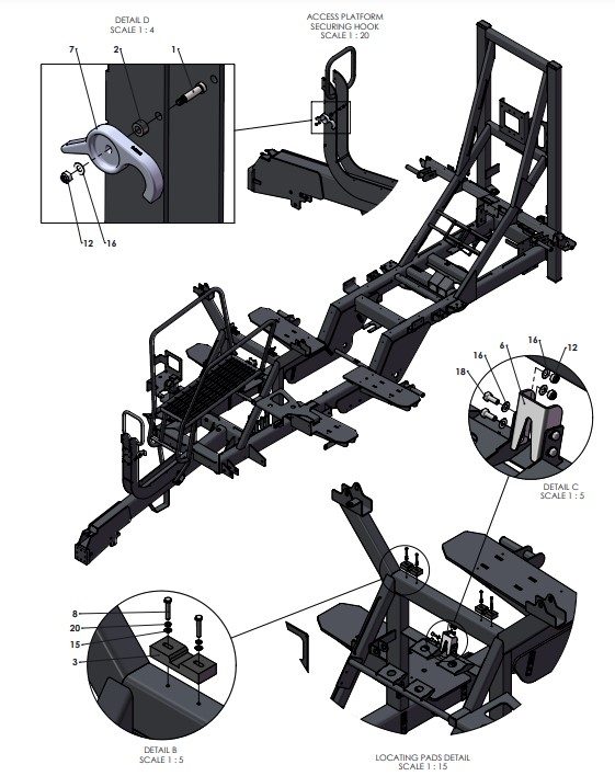 A96165-R01 (c) Front Access Platform Assembly