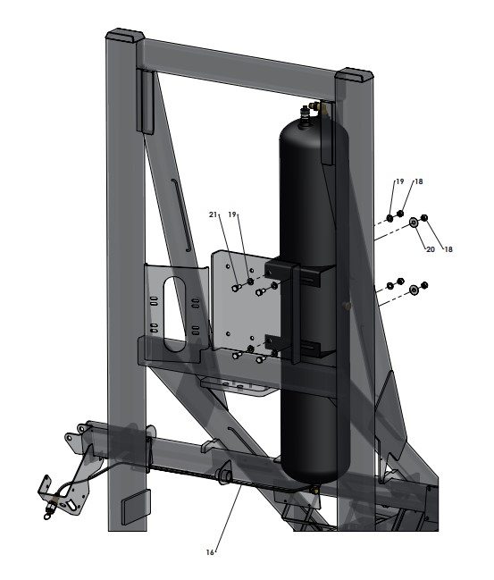 A96351 (c) Secondary Air Tank Assembly - Central Tyre Inflation