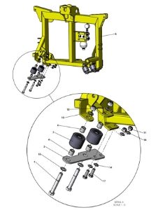 A41301 (a) YAW FRAME ASSEMBLY