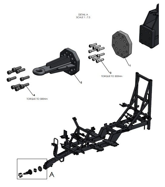 A96324 16 TOWING EYE ASSEMBLY