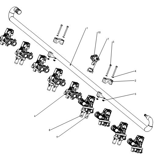 A79575 CENTER BOOM ASSY 14M SPACING 1 BOOMS