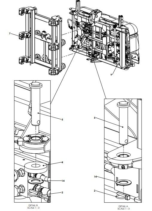 A79384 G-SERIES BACK FRAME ASSEMBLY - PROPORTIONAL HYDRAULICS 3