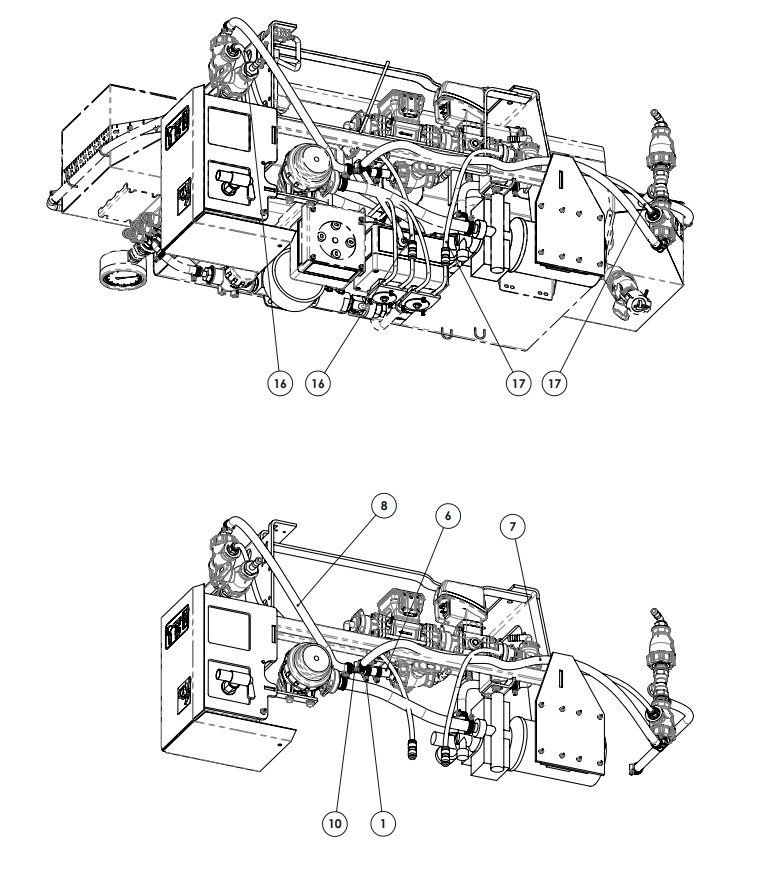 A83143-R01 (B) AS120 FRAME TO TANK ASSEMBLY TWIN PUMPS