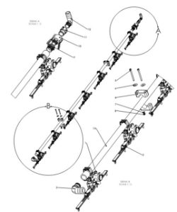 OUTER FRAME 1 BOOM TUBE ASSY 7 HOLE