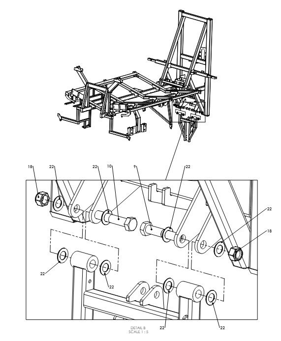 A95091-R01 (b) Drop Down Trailer Hitch Assembly