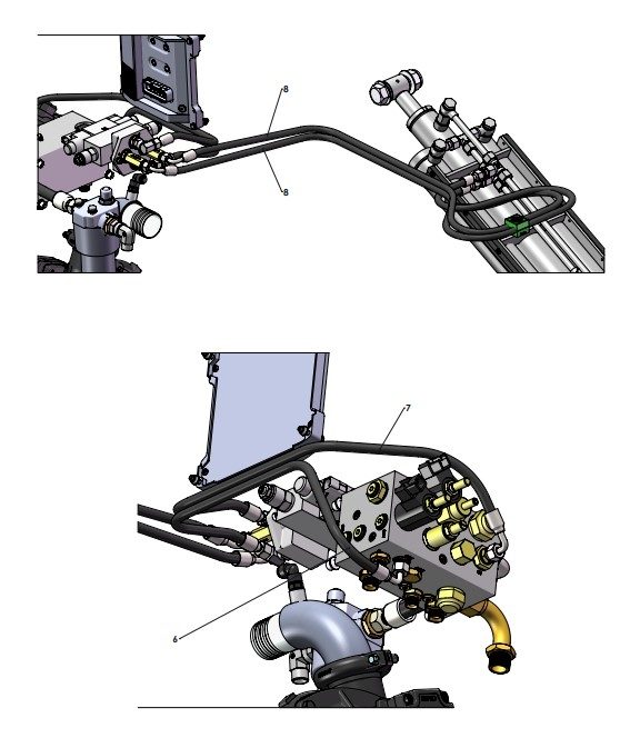 A96364 (c) Hydraulics Assembly - Induction Hopper Arm