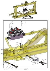 A41334 (b)CENTRE FRAME HYDRAULICS - TWIN FOLD