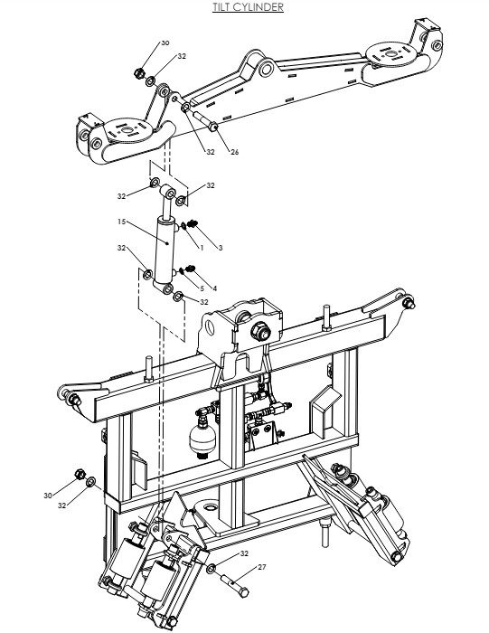 A79141 REV 01 G-SERIES CENTRE FRAME TO YAW FRAME ASSY - PROPORTIONAL HYDRAULICS 3