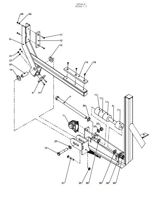 A97042-R02 FRONT BOOM SUPPORT ASSEMBLY 1