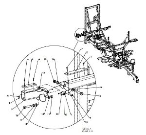 A97053 REAR BOOM SUPPORT ASSEMBLY - F-SERIES