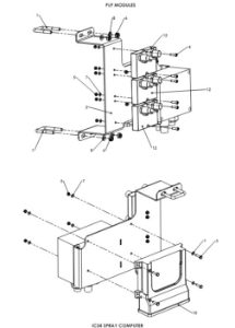 A79125-R01 TEEJET AEROS IC34 CENTRE FRAME MOUNTING ASSEMBLY 2