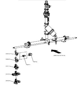 A79388 CENTRE FRAME PLUMING - 2 - WITH FLOW METER 2