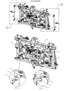 A79042 G-SERIES CENTRE FRAME TO YAW FRAME ASSY-NON PROPORTIONAL HYDRAULICS 4