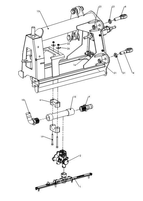 A79176 0.5M OUTER FRAME FOLD BACK SECTION ASSEMBLY 1