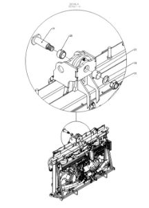 A79141 REV 01 G-SERIES CENTRE FRAME TO YAW FRAME ASSY - PROPORTIONAL HYDRAULICS 1